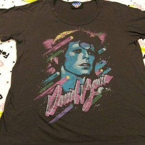 Vintage David Bowie Ziggy Stardust Junk Food USA Women's XL T-Shirt
